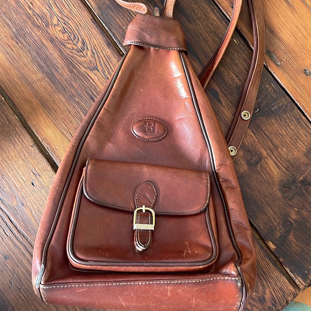 Leather back pack